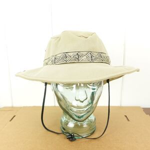 Outdoor Research Canvas Wombat Hat Unisex SZ Medium Adjustable Chin Strap Beige